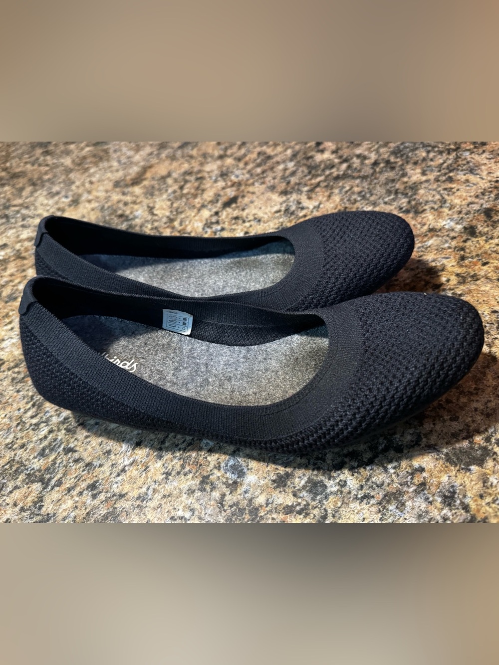 Allbirds Shoes Womens Size 9 39 Black Tree Breezer Ballet Flats TB1W9 Slip On